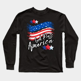 4th of July God Bless America // T-shirt Lifestyle Long Sleeve T-Shirt